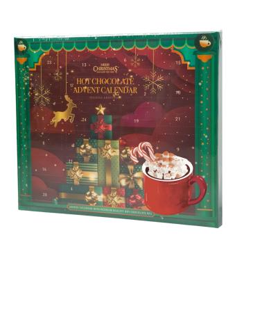 Luxury Hot Chocolate Advent Calendar 2023 | 24 Days of Christmas Countdown with Assorted Hot Choc Flavours with Crushed Candy Canes Choc Drops | Festive Food Advent Calendars For Women Kids Adults