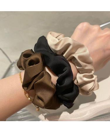 6 Pieces Hair Scrunchies Multi Colors Satin Elastic Soft Hair Ties Scrunchy Hair Bands for Girls and Ladies - Buy Online on SooperMarket.com