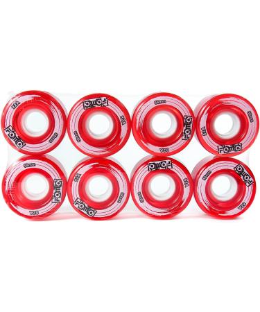 FOMOTEAM Roller Skate Wheels 58mm 82A (Set of 8) - Red | Indoor/Outdoor Use - Buy Online on SooperMarket.com