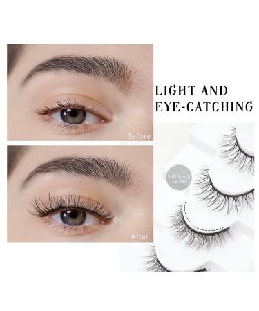 Natural Look False Eyelashes - 8 Pairs 4 Styles Wispy Faux Mink Strip Lashes - Reusable Lightweight & Soft for Women s Natural Makeup - Buy Online on SooperMarket.com