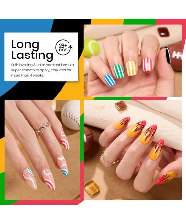 Beetles Gel Nail Polish Set 7 Vibrant Colors & Golden Chrome - Soak Off UV Gel with Double-Ended Brush - Perfect for Stunning Nails 2024 - Buy Online on SooperMarket.com