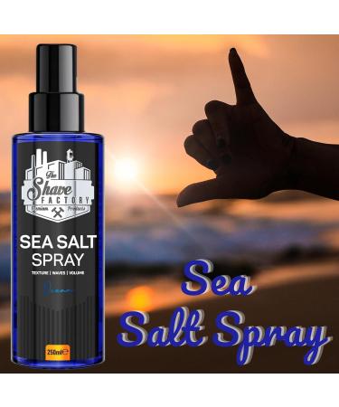 the shave factory Ocean - Sea Salt Spray Salt Water Spray Hair Salt Spray for Hair Volume Spray Texture Spray Hair (3 x 250 ml (8.45 Floz)) - Buy Online on SooperMarket.com