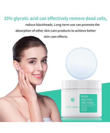 35% Glycolic Acid Peel Pads Exfoliating Face & Body Wipes with B5 & Tea Tree Oil for Pore Minimizing & Even Skin Tone - 1Pcs 2.82oz - Buy Online on SooperMarket.com