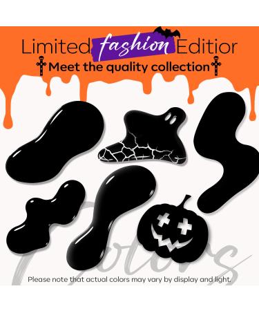 Modelones 15ML Black Gel Nail Polish - Pure Black Fall Color Soak Off Nail Art for Halloween - Perfect Home Manicure Gift for Women & Girls - Buy Online on SooperMarket.com