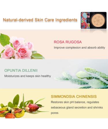 NUIBO Air Cushion CC Cream with Mushroom Head | Moisturizing Concealer Makeup Base | Primer Liquid Foundation Long Lasting | Includes Two Mushroom Makeup Sponges | Natural Screw Lid - Buy Online on SooperMarket.com