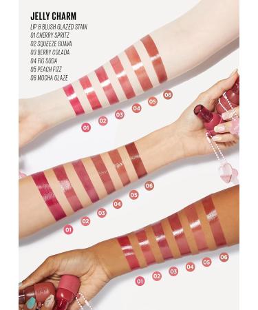 Kaja Glazed Keychain Stain- Jelly Charm 02 Squeeze Guava | Triple Berry Complex | Hydrating Lip & Blush Tint - Buy Online on SooperMarket.com