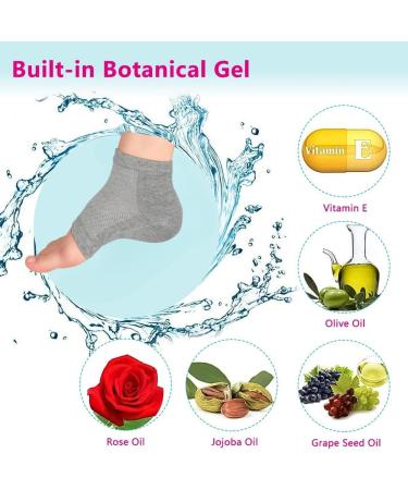 3 Pairs Set Special Care Heel Socks: Moisturizing Crack Treating Toeless for Female Feet (Grey) - Buy Online on SooperMarket.com