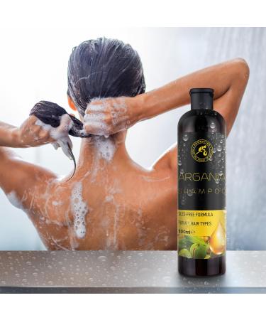 AROMATIKA Argan Oil Shampoo 16.2 Fl Oz | Natural Hair Care with Argan Oil & Herbal Extracts for All Hair Types - Restorative Formula - Buy Online on SooperMarket.com