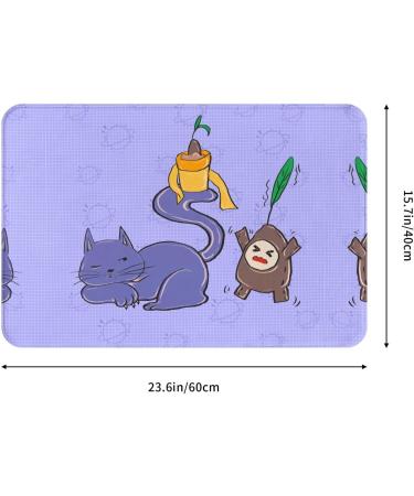 Yyhhaofa Sunflower Seeds and Cats Pattern Flannel Non Slip Floor Mat : 16x24 in Easy to Clean Moderate Thickness Anti-Slip Sunflower Seeds and Cats One Size - Buy Online on SooperMarket.com