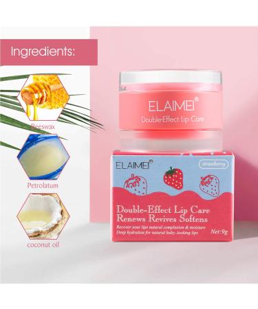 Strawberry Lip Scrub & Sleeping Mask for Overnight Moisture & Repair | Lip Treatment for Peeling, Chapped Skin | Lip Primer & Repair Balm - Buy Online on SooperMarket.com