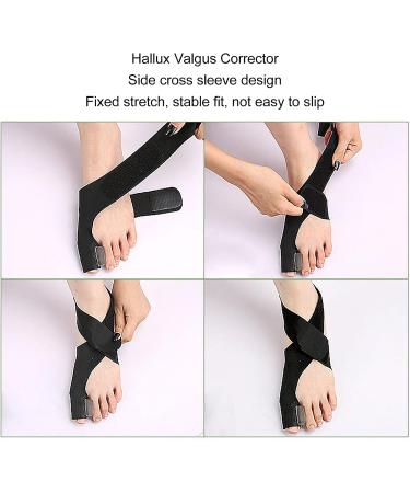 Bordstract Hallux Valgus Corrector - Adjustable Bunion Rail Orthopedic Toe Separator for Day & Night Comfort - Black (Left) - Buy Online on SooperMarket.com