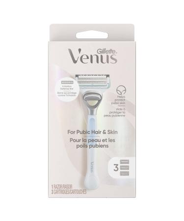 Gillette Venus Intimate Grooming Razors for Women Bikini Razors for Women 1 Venus Razor Bikini Trimmer 3 Razor Blade Refills Pink