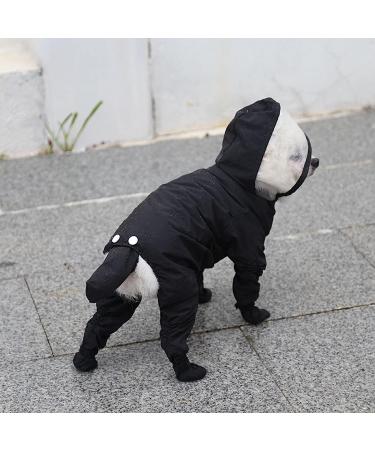XL Black Dog Raincoat with Hood, Onesie, Rain Jacket & Boots - Waterproof Dog Rain Poncho for Small Dogs (16.5 inch Back Length) - Buy Online on SooperMarket.com