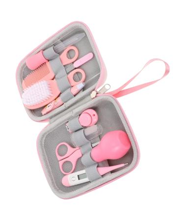 Healeved 1 Set Nursing Kit Babydoll Accessories for Toddlers Baby Health and Grooming Kit Baby Pedicure Tool Pink Newborn Eva Care Nasal Aspirator Pink 12.5X4X2.3CM