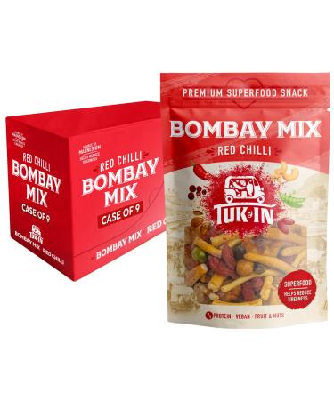 Red Chilli Superfood Bombay Mix Case of 9 | Vegan Healthy Snack | Source of Magnesium