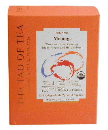 The Tao of Tea, Melange Assorted Pyramid Sachets, 1.32 Ounce