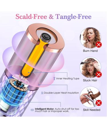Shop Cordless Automatic Curling Iron - 6 Temps & Timers Rechargeable Scald-Free | International Shipping Available - Buy Online on SooperMarket.com