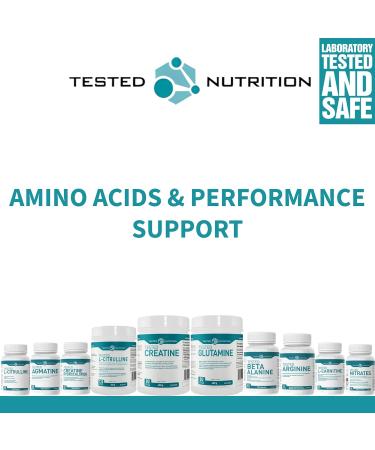 Tested Nutrition Beta Alanine Capsules | 750mg Beta Alanine Capsules | Reduced Muscle Fatigue Increased Endurance Strength Recovery | 45 Servings (180 Capsules) - Buy Online on SooperMarket.com