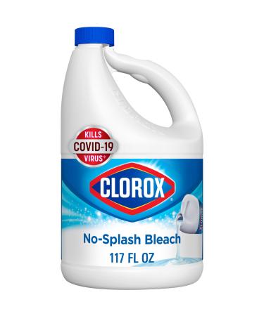 Clorox Splash-Less Bleach1 Disinfecting Bleach Regular 117 Fluid Ounce Bottle (Package May Vary) 117 Fl Oz (Pack of 1)