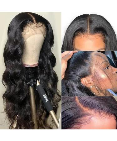 30 HD Transparent Lace Front Wig - Brazilian Body Wave for Black Women | 180% Density, Pre-Plucked, Natural Black Hair - Buy Online on SooperMarket.com