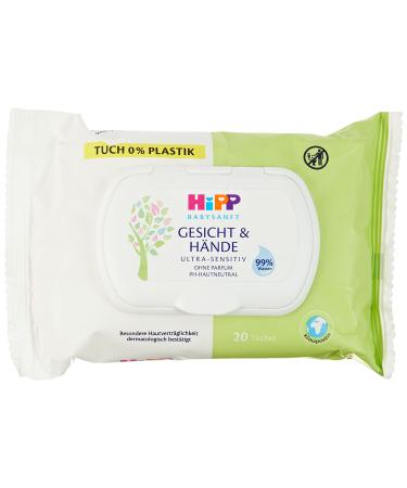 HIPP Babysanft face & hand wipes wet wipes 12 x 20 pieces.