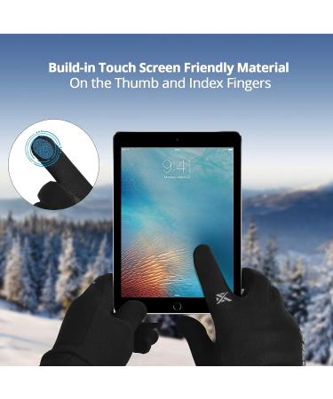 Extremus Winter Gloves for Men Women  Touchscreen Running Gloves  Anti-Slip Palm Warm Gloves for Running  Cycling  Hiking & Driving  Cold Weather Thermal Gloves Liner A:Black-Gray Large - Buy Online on SooperMarket.com