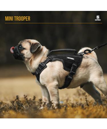 Oneigris Dog Harness & Leash Set | Mini Trooper Puppy Dishes for Extra Small to Medium Dogs - Black XS - Buy Online on SooperMarket.com