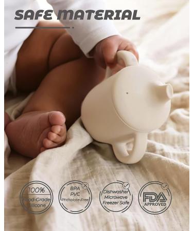 Toddler Sippy Cups with Two Non-Slip Handles | No-Spill Transition Cups 6m+ | 5oz Sippy Cups for Babies & Toddlers 1-3 Years - Buy Online on SooperMarket.com
