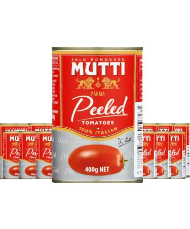Mutti Whole Peeled Tomatoes (Pelati), 14 oz. | 12 Pack | Italys #1 Brand of Tomatoes | Fresh Taste for Cooking | Canned Tomatoes | Vegan Friendly & Gluten Free | No Additives or Preservatives Whole Peeled Tomatoes 14.1 Ounce (Pack of 12)