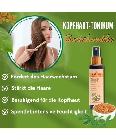 Sattva Haartonikum - Natural Scalp Tonic for Hair Growth & Loss Prevention | Alcohol-Free Fenugreek Solution for Dry Itchy Scalp - International Shipping - Buy Online on SooperMarket.com