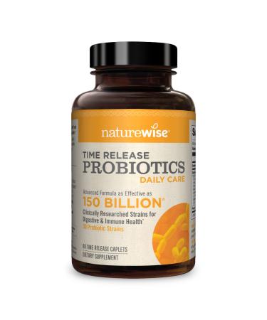 NatureWise Time Release Probiotics Daily Care 60 Time Release Caplets