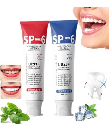SP-6 Ultra Whitening SP 6 Toothpaste Probiotic Brightening Toothpaste Deep Cleaning Care Toothpaste SP 6 Tooth paste Preventes Tartar Fresh Breath Ultra Whitening Toothpaste (Fresh)