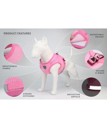 Pet's Playground XS Pink Small Dog Harness for Puppies - UK | Dog Harness for Small Dogs - Buy Online on SooperMarket.com