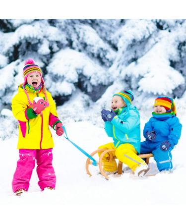 Buy Moko Children's Ski Gloves - Windproof & Waterproof Winter Handheld Warm Faustlings for Girls (4-6 Years) - Perfect for Skiing Cycling & Snowboarding in Magenta (Rabbit) - Buy Online on SooperMarket.com