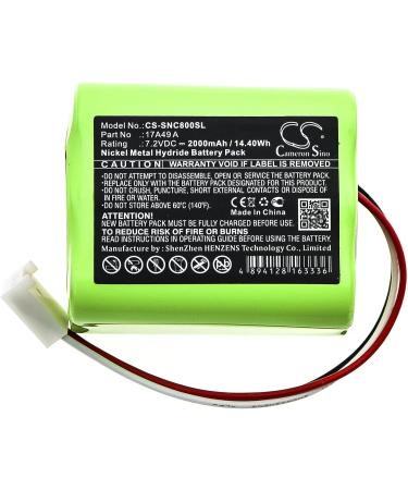 Replacement Battery for Sencore 17A49 A AVT-800217 D | 2000mAh 7.2V | International Shipping Available - Buy Online on SooperMarket.com