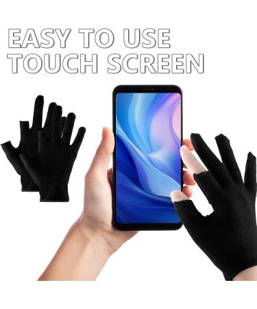 Buy Lilbitty Cotton Gloves - 3 Pairs Moisturizing Gloves for Dry Hands | Overnight Moisture Therapy | Black - Buy Online on SooperMarket.com