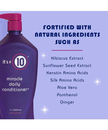 It's a 10 Haircare Miracle Daily Conditioner 33.8 fl oz - Hydrating & Nourishing Formula - Buy Online on SooperMarket.com