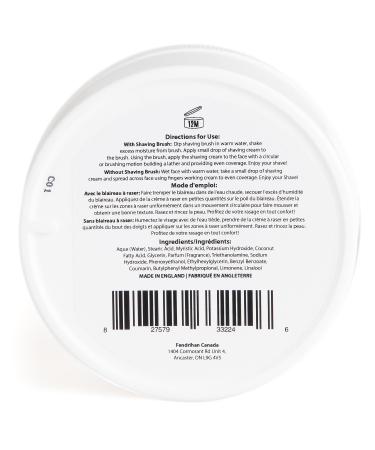 Buy Fendrihan Shaving Cream 6 oz - Bergamot Scent | Premium Shaving Products | International Shipping Available - Buy Online on SooperMarket.com