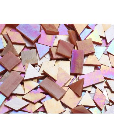 Iridescent Mosaic Glass Tiles - 200 Pieces Stained Glass Tile for Mosaic Craft - Autumn Assortment - Buy Online on SooperMarket.com