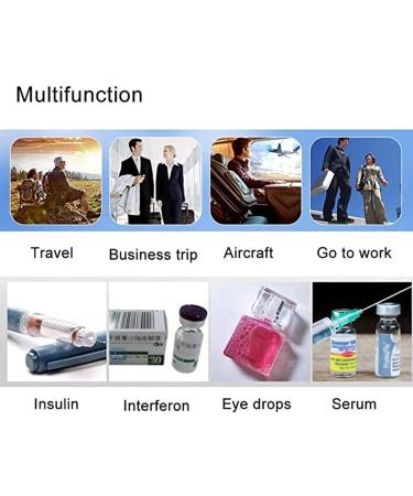 Rechargeable Insulin Cooler Box Portable Small Medical Medicine Box Mini Car Refrigerator USB Charger Medicine Cooler Reefer Container 2batteries - Buy Online on SooperMarket.com