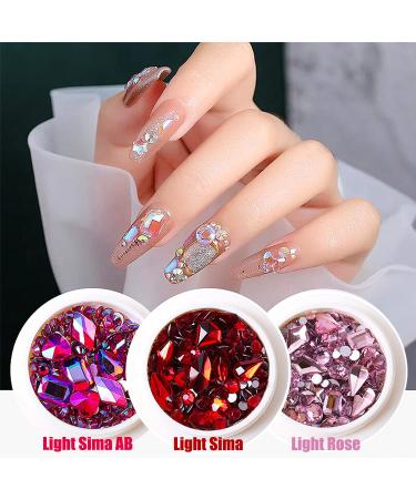 JERCLITY 8 Boxes Nail Rhinestones for Nails - Multi-Colored Gems for DIY Crafts & Jewelry - Buy Online on SooperMarket.com