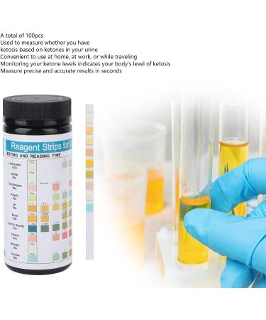 100pcs Ketone Urine Test Strips - Accurate Measurement for Ketones, Leukocyte, Nitrite, Urobilinogen, Protein, PH - Fast Results - Buy Online on SooperMarket.com