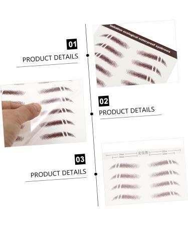 Baluue 30 Pcs Eyebrow Stickers Brown Eyebrow Sticker Makeup Stickers Brown Eyebrow Tattoos Eyebrows Soy Ink - Buy Online on SooperMarket.com