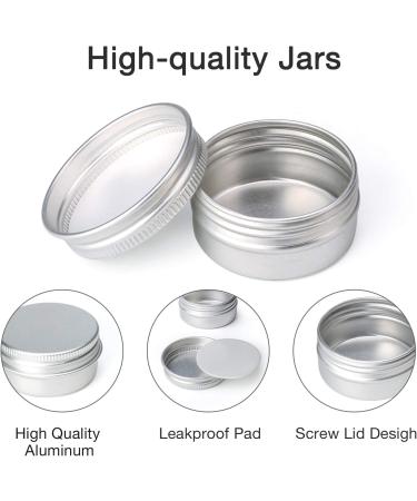 20 Pcs Empty Cosmetics Container Pots 3 Sizes Aluminium Tin Jars with Screw Lids Labels and Mini Spatula Sample Pots for Lip Balm Candle Making Cream Sample Powder Cosmetics (20ml 10ml 5ml) - Buy Online on SooperMarket.com