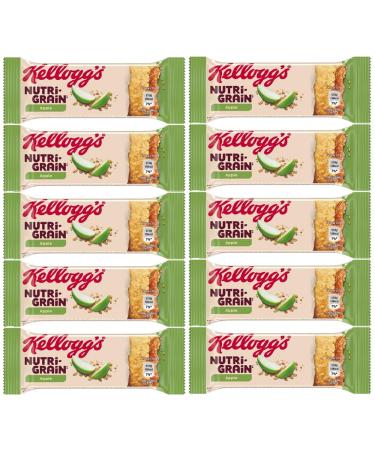 10 x 37g Apple Breakfast Bars Cereal Fruit Lunch Snack Vitamin Minerals Wheat Oats Iron