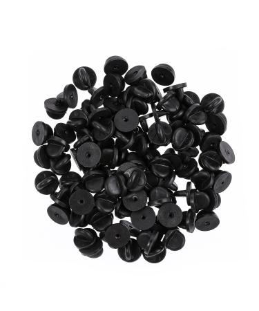 100PCS Rubber Pin Backs  Lapel Pin Backs PVC Butterfly Clutch Pin Backings in Safety Backs for Cap Tie Hat Replacement Uniform Badge Pin Keepers for Craft Making Tie Tacks
