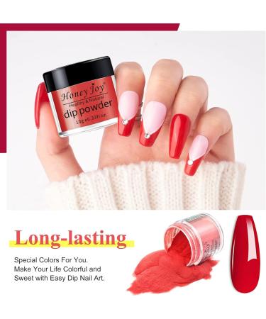 Honey Joy Dip Powder Nail Kit - 6 Color Set with Base & Top Coat, Activator, Brush, File - No Lamp Needed - Dip-9pcs-01 - Buy Online on SooperMarket.com
