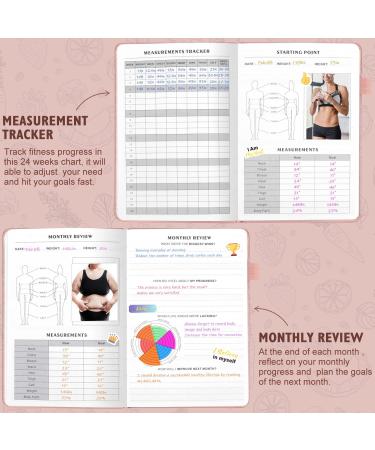 EPEWIZD Rose Gold Wellness Planner & Workout Journal - 3 Month Undated Fitness Tracker for Men & Women - Track Meals, Exercise & Weight Loss Goals - Buy Online on SooperMarket.com