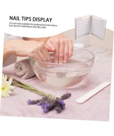 WOFASHPURET Nail Art Fake Nail Showing Board Presentation Board Nail Art Display Tips Manicure Showing Board Nail Color Chart Display Nail Rest Stand Paper Glue Bracket - Buy Online on SooperMarket.com