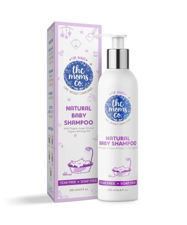 The Moms Co. Tear-Free Natural Baby Shampoo with USDA-Certified Organic Argan and Moringa Seed Oils - 200ml